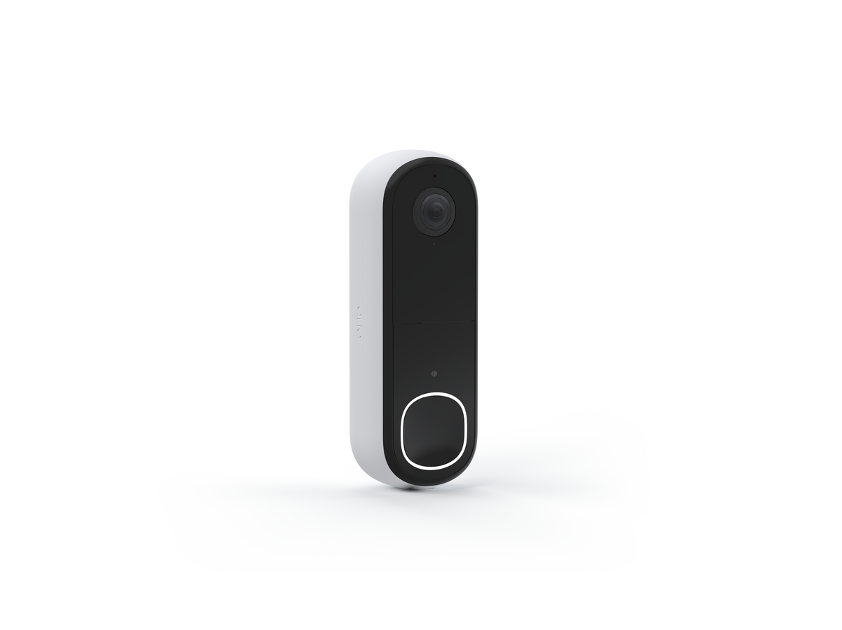 Arlo Video Doorbell in white facing right