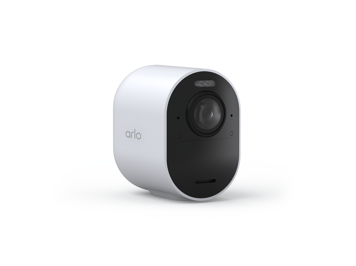 Arlo Ultra 2 camera in white facing right