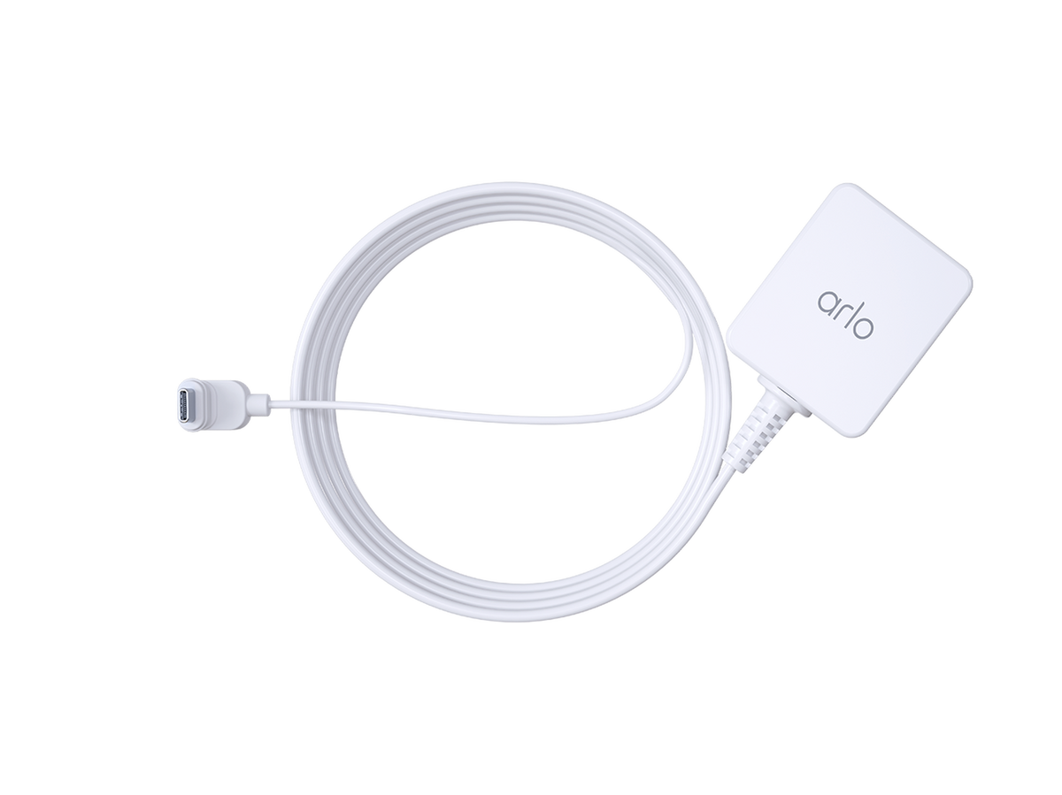 White, outdoor USB-C charging cable