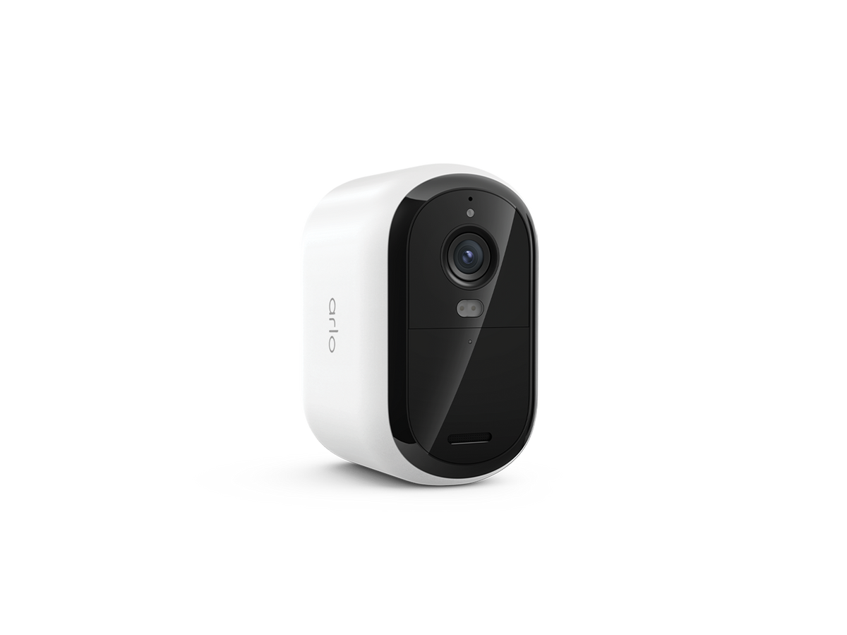 Arlo Essential 3rd Gen XL camera in white facing right